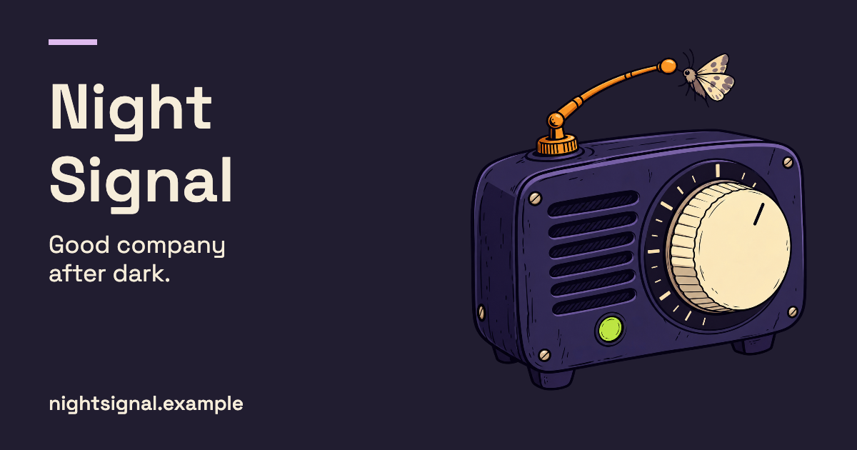 Night Signal fictional music profile card